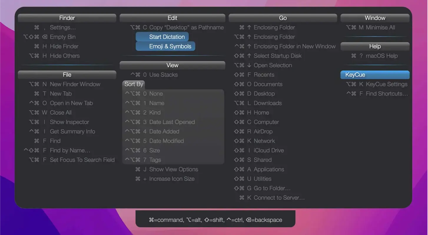 KeyCue 10.2破解版 (带你走进Mac快捷键的世界) (官方版 + 无需破解)-学途在线
