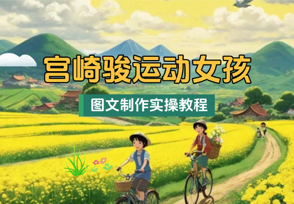 宫崎骏运动女孩AI制作教程，商单接到手软（图文实操步骤）-学途在线