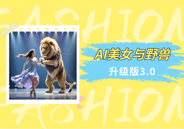 AI轻松创作爆款美女野兽视频，升级版3.0-学途在线