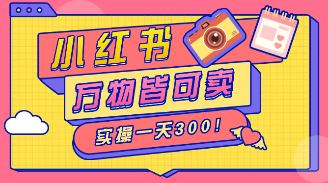 万物皆可卖，小红书这个赛道不容忽视，实操一天300！-学途在线