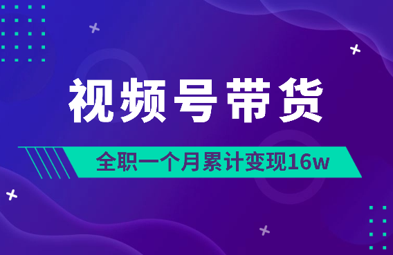 新手做视频号带货，全职一个月变现16w【图文】-学途在线