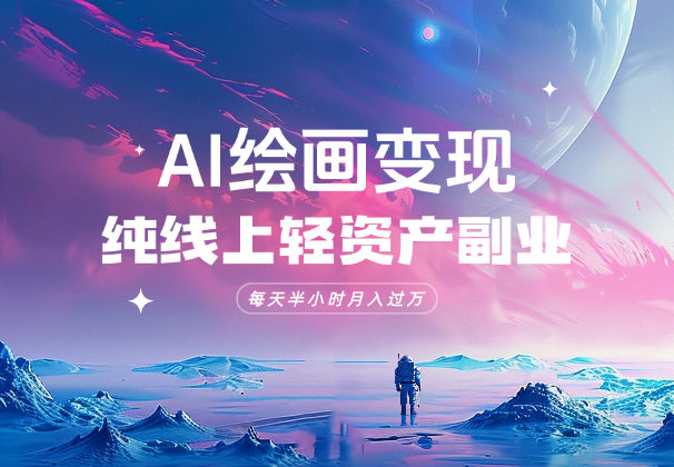 AI绘画公众号变现，纯线上轻资产，每天半小时，月入过万-学途在线
