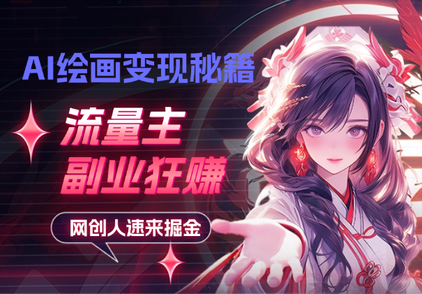 AI绘画变现秘籍：公众号流量主副业狂赚，网创人速来掘金！-学途在线