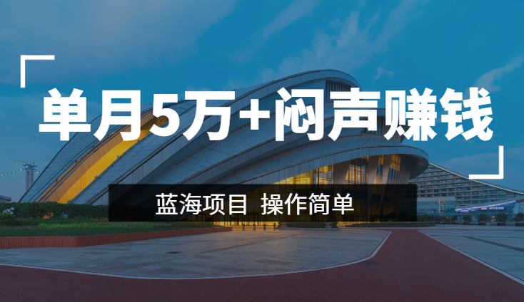 单月5万+闷声赚钱的蓝海项目，操作简单，小白也能轻松上手-学途在线