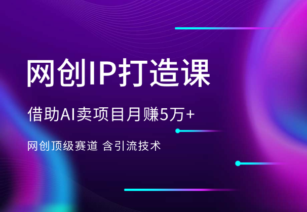 网创IP打造课，借助AI卖项目月赚5万+，含引流技术-学途在线