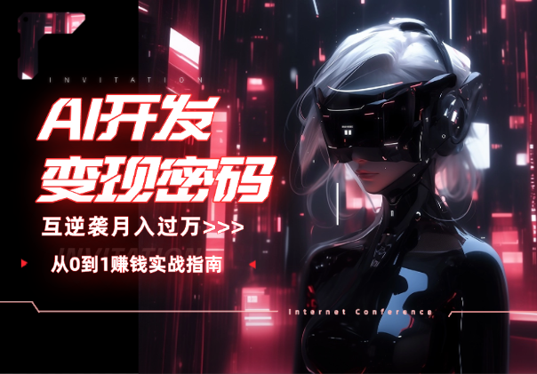 解锁AI开发变现密码，小白逆袭月入过万，从0到1赚钱实战指南-学途在线