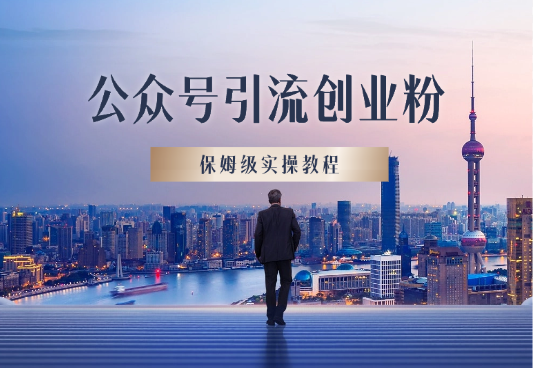 2024年【公众号引流创业粉】保姆级实操教程-学途在线
