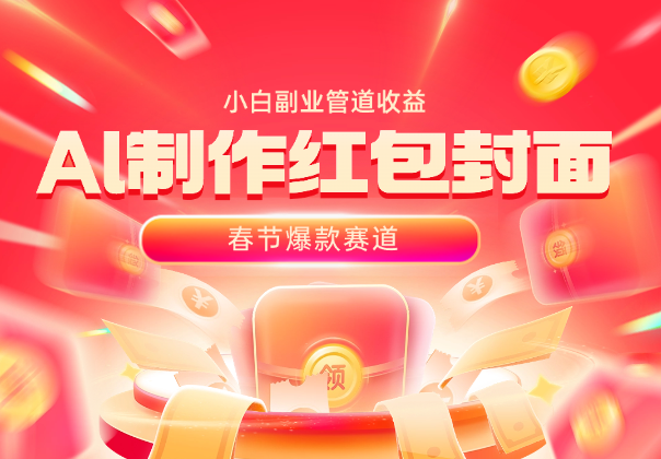 Al制作红包封面，春节爆款赛道，小白副业管道收益-学途在线
