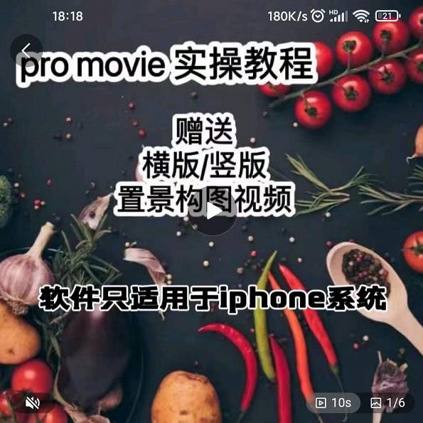 漆十二美食摄影，25​节promovie实操高手课节-学途在线