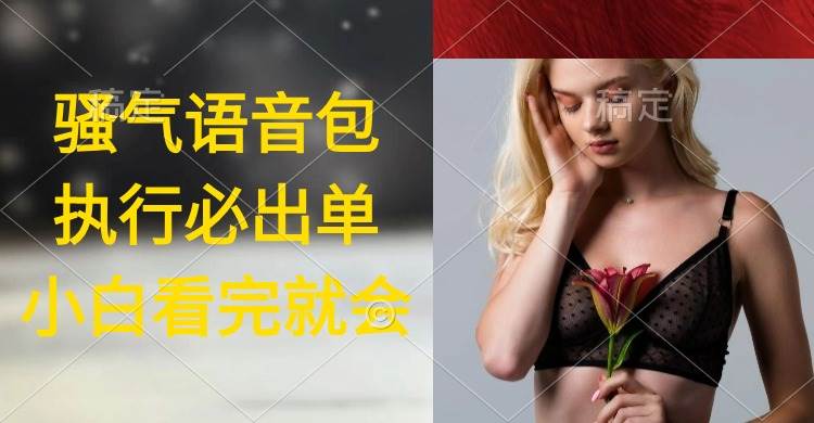执行就出单，日入2000+，超火骚气语音包，小白看完课程就能马上实操-学途在线