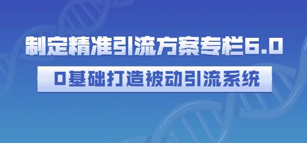 制定精准引流方案专栏6.0，0基础打造被动引流系统-学途在线