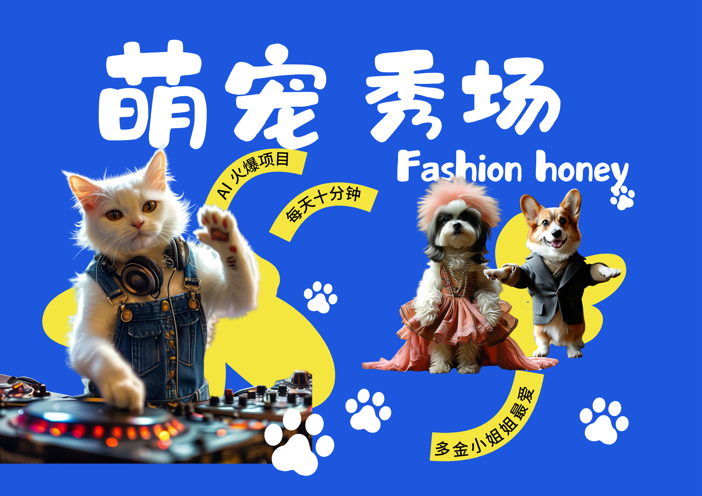 酷飒动物跳舞走秀  时尚喵FASHION汪 多金小姐姐最爱的 轻松月入破万-学途在线
