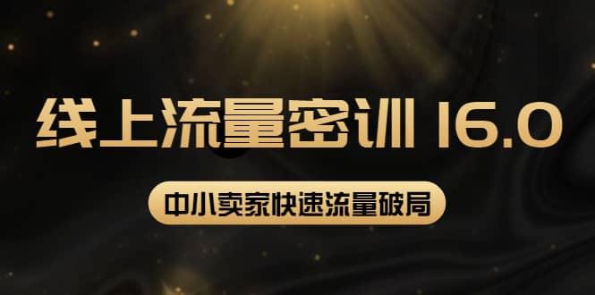 2022秋秋线上流量密训16.0：包含 暴力引流10W+中小卖家流量破局技巧 等等！-学途在线