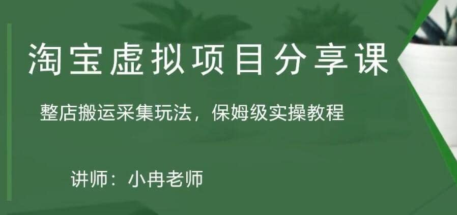 淘宝虚拟整店搬运采集玩法分享课：整店搬运采集玩法，保姆级实操教程-学途在线