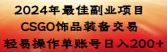 2024年最佳副业项目 CSGO饰品装备交易 轻易操作单账号日入200+-学途在线