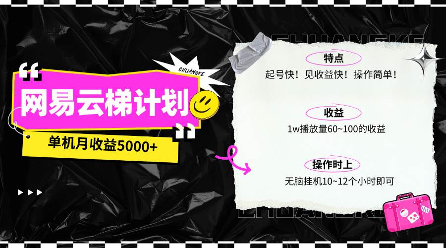 最新网易云梯计划网页版，单机月收益5000+！可放大操作-学途在线