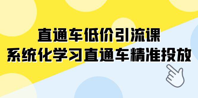 直通车-低价引流课，系统化学习直通车精准投放（14节课）-学途在线
