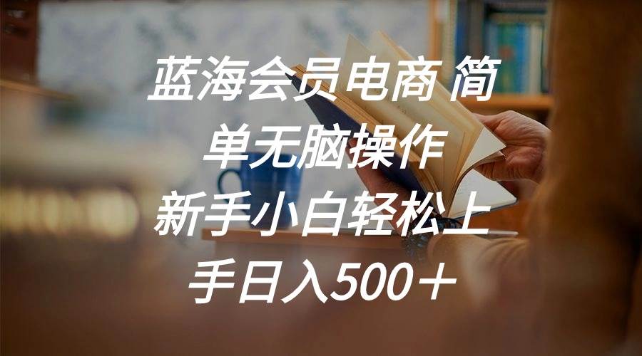 蓝海会员电商 简单无脑操作 新手小白轻松上手日入500＋-学途在线