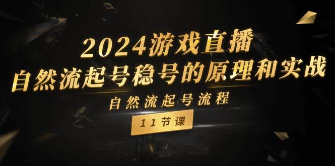 2024游戏直播-自然流起号稳号的原理和实战，自然流起号流程（11节）-学途在线