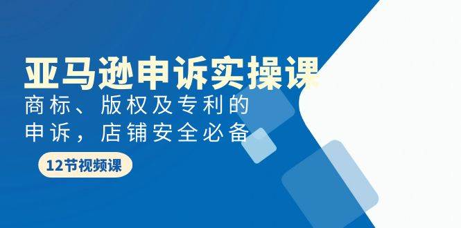 亚马逊-申诉实战课，商标、版权及专利的申诉，店铺安全必备-学途在线