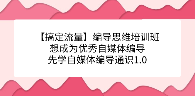 【搞定流量】编导思维培训班，想成为优秀自媒体编导先学自媒体编导通识1.0-学途在线