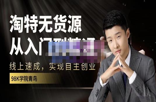 图片[1]-98k学院的淘特无货源线上速成课，从入门到精通，让你最小投入，最高回报-xx网创