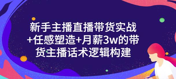 新手主播直播带货实战+信任感塑造+月薪3w的带货主播话术逻辑构建-学途在线