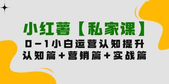 小红薯【私家课】0-1玩赚小红书内容营销，认知篇+营销篇+实战篇（11节课）-学途在线