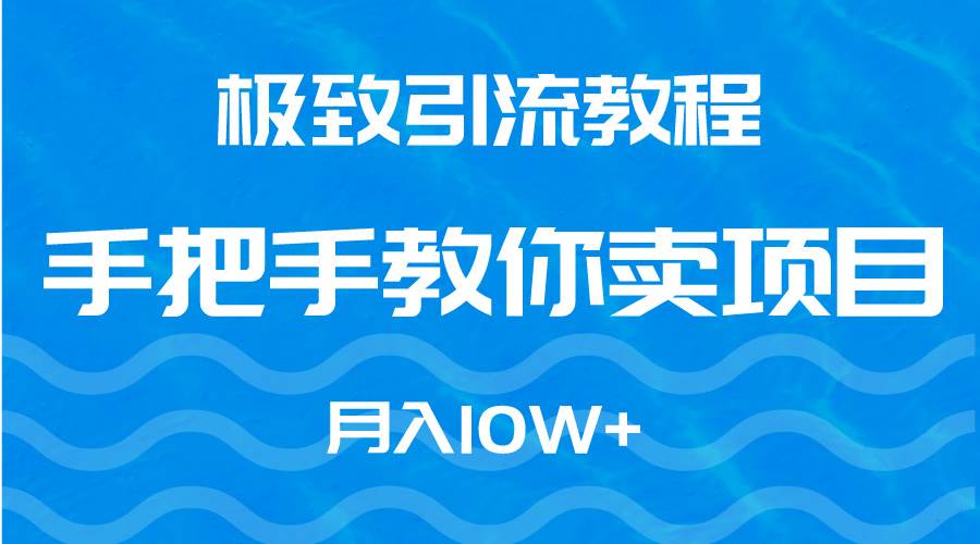 极致引流教程，手把手教你卖项目，月入10W+-学途在线