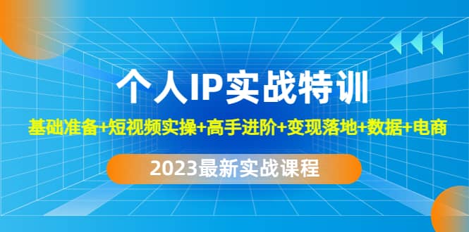 2023个人IP实战特训：基础准备+短视频实操+高手进阶+变现落地+数据+电商-学途在线
