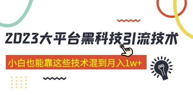 价值4899的2023大平台黑科技引流技术 29节课-学途在线