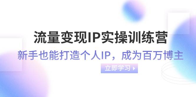 流量变现-IP实操训练营：新手也能打造个人IP，成为百万博主（46节课）-学途在线