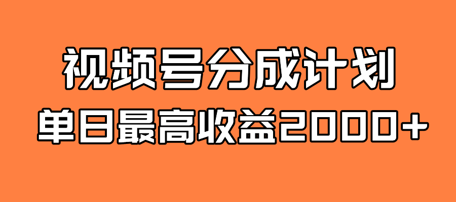 全新蓝海 视频号掘金计划 日入2000+-学途在线