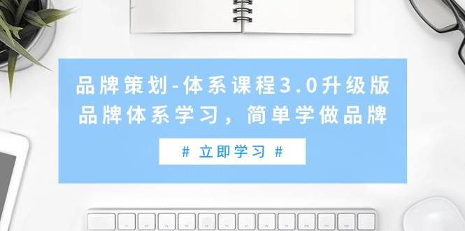 品牌策划-体系课程3.0升级版，品牌体系学习，简单学做品牌（高清无水印）-学途在线