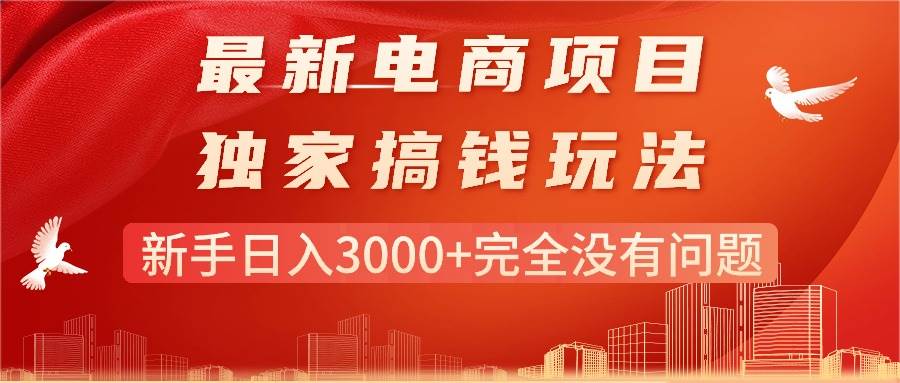 最新电商项目-搞钱玩法，新手日入3000+完全没有问题-学途在线