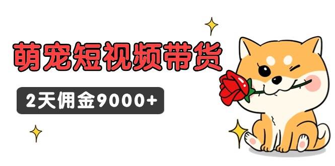 东哲日记·萌宠短视频带货，2天佣金9000+-学途在线