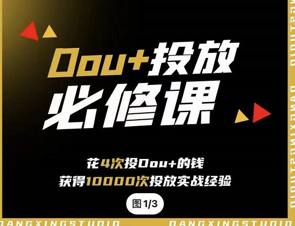 图片[1]-代同学DOU 投放训练营，用付费流量撬动大额自然流量，过得超额变现转化-xx网创
