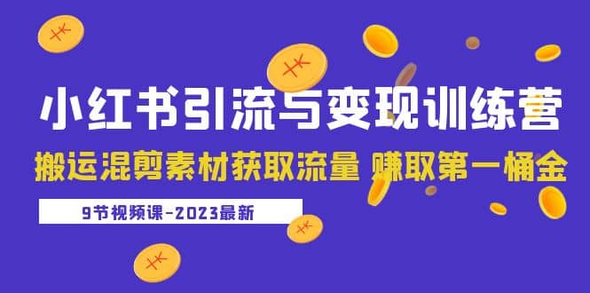 2023小红书引流与变现训练营：搬运混剪素材获取流量 赚取第一桶金（9节课）-学途在线