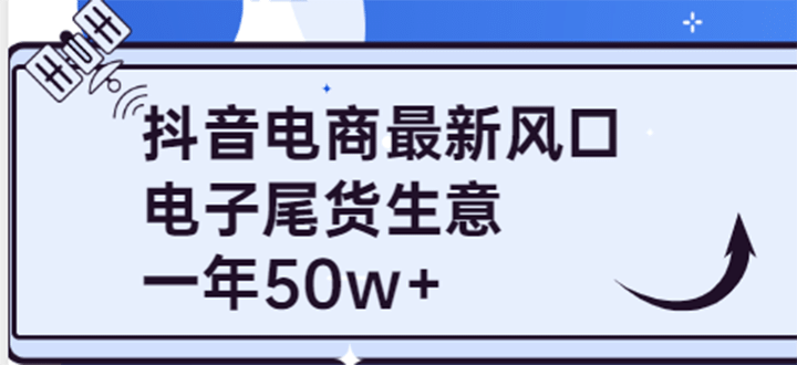图片[1]-抖音电商最新风口，利用信息差做电子尾货生意，一年50w （7节课 货源渠道)-xx网创
