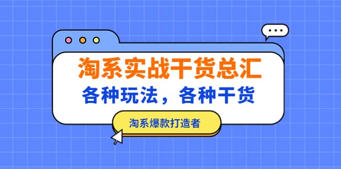 淘系实战干货总汇：各种玩法，各种干货，淘系爆款打造者-学途在线