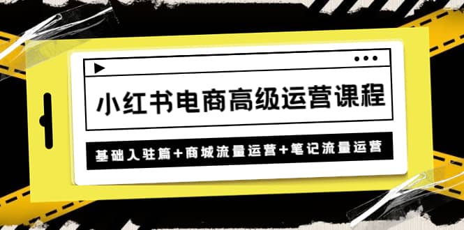 小红书电商高级运营课程：基础入驻篇+商城流量运营+笔记流量运营-学途在线