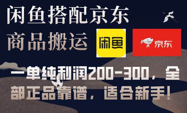 闲鱼搭配京东备份库搬运，一单纯利润200-300，全部正品靠谱，适合新手！-学途在线