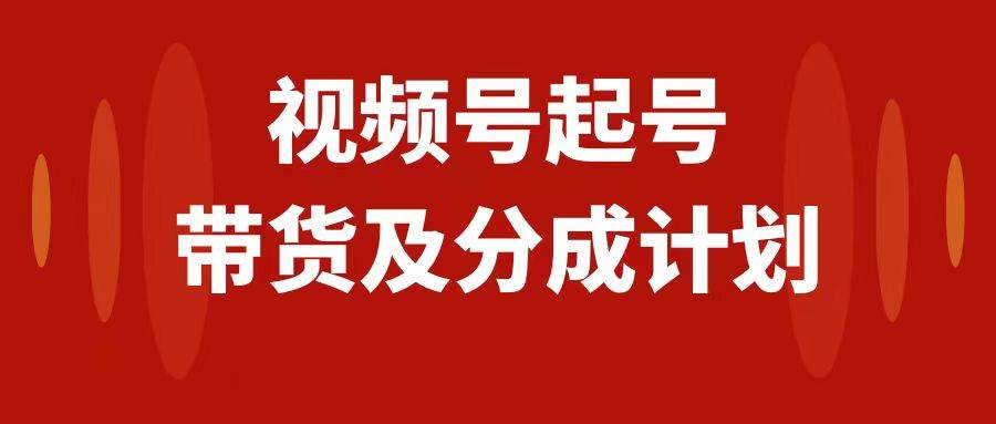 视频号快速起号，分成计划及带货，0-1起盘、运营、变现玩法，日入1000+-学途在线