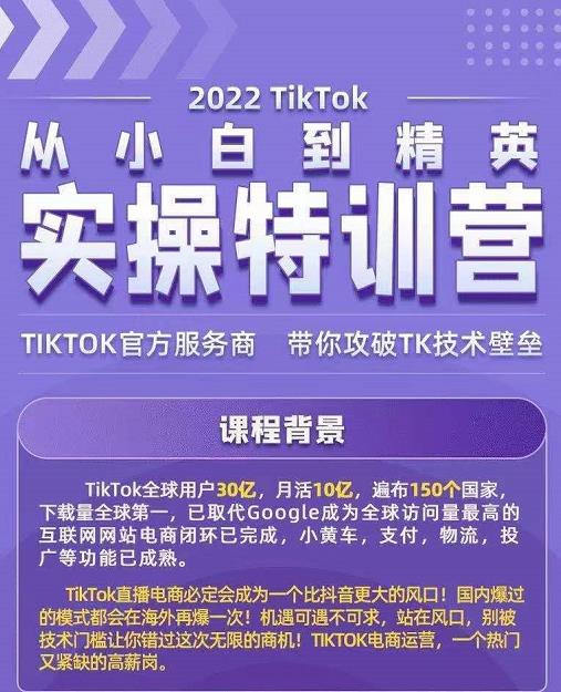 Seven漆·2022Tiktok从小白到精英实操特训营，带你掌握Tiktok账号运营-学途在线