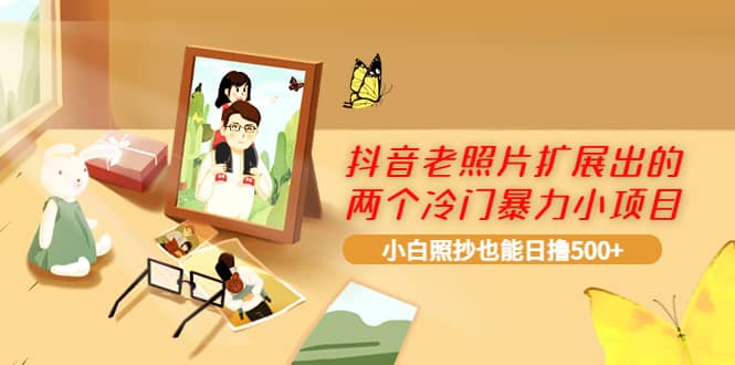 抖音老照片扩展出的两个冷门暴力小项目，小白照抄也能日撸500+-学途在线