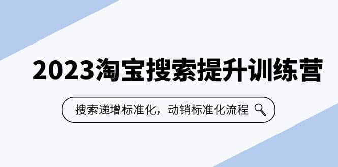 2023淘宝搜索-提升训练营，搜索-递增标准化，动销标准化流程（7节课）-学途在线