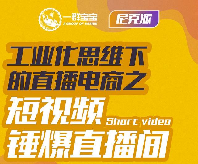 尼克派·工业化思维下的直播电商之短视频锤爆直播间，听话照做执行爆单-学途在线