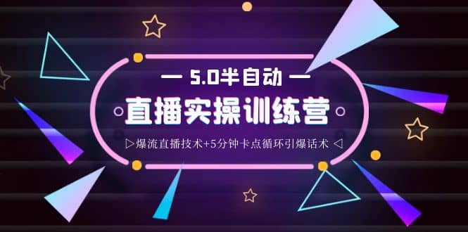 蚂蚁·5.0半自动直播2345打法，半自动爆流直播技术+5分钟卡点循环引爆话术-学途在线