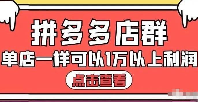 图片[1]-大凯电商·拼多多店群单店一样可以产出1万5以上利润【付费文章】-xx网创