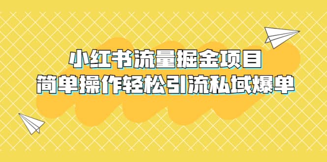 外面收费398小红书流量掘金项目，简单操作轻松引流私域爆单-学途在线